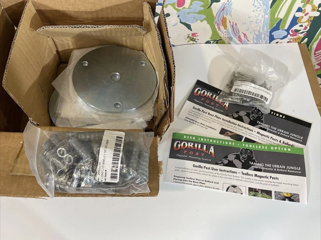 BOX LOT OF 10 Gorilla Post Asphalt Base Plate Qty 10 ParkingZone