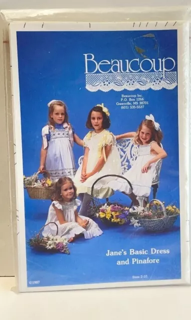 Vestido básico de Jane's de 1980 con patrón de costura sin cortar talla 2-10
