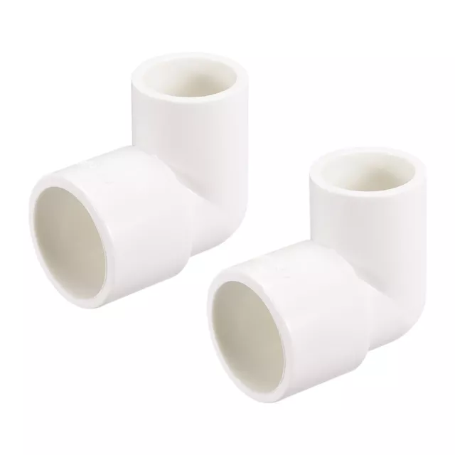 PVC Pipe Fitting 90 Degree Elbow Schedule 40 White 20mm x 25mm Socket 5pcs