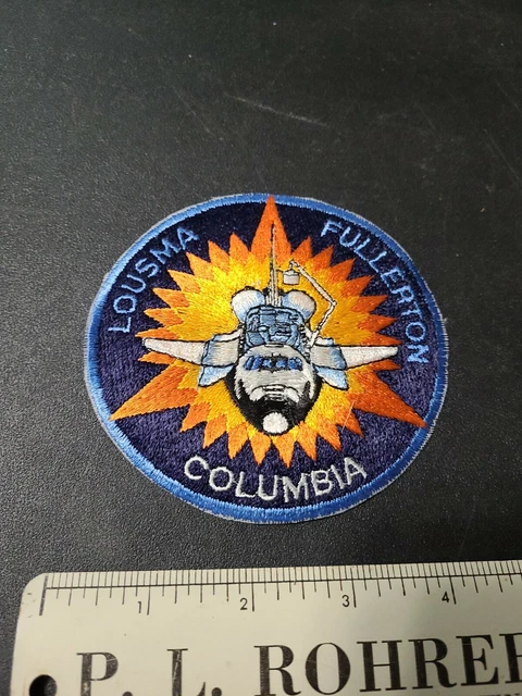 Vintage NASA Space Agency Patch Lousma Fullerton Columbia
