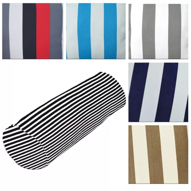 Bolster Cover*Stripes Cotton Canvas Neck Roll Tube Yoga Massage Pillow Case*AK3