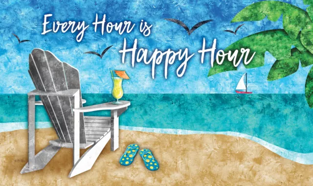 Toland Happy Hour Beach 18 x 30 Decorative Summer Floor Mat Doormat