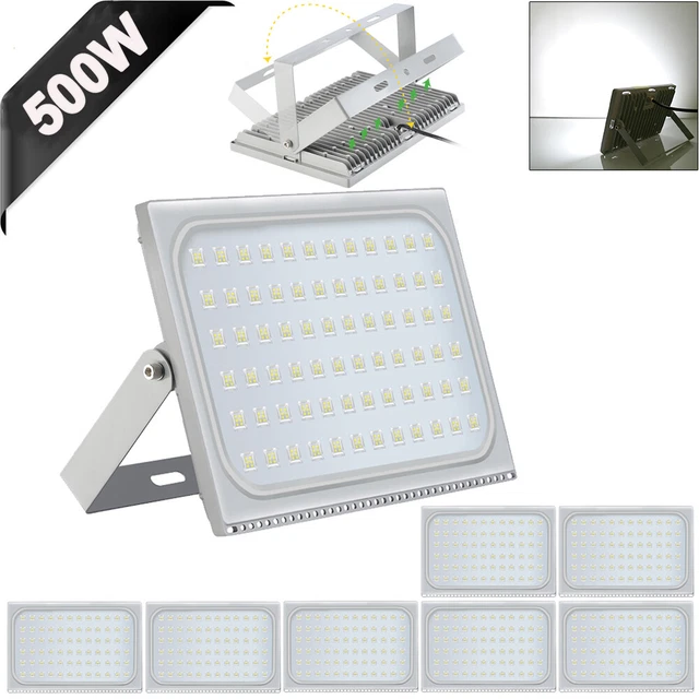 Cutever 500W LED Flood Light – Cool White, IP65 Waterproof, Ultra-Thin Outdoor Spotlight