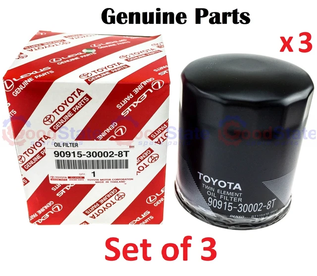 Genuine Grand HiAce KCH16 KCH10 Qualis LF50 3.0 2.4 Oil Filter Pack x3
