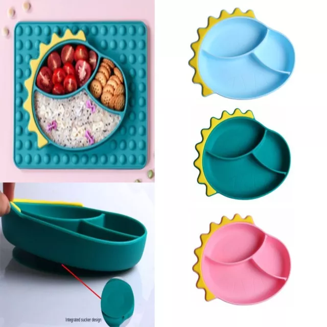 Baby Feeding Plate Food Tray Silicone Plate Children Suction Plate Storage Tray