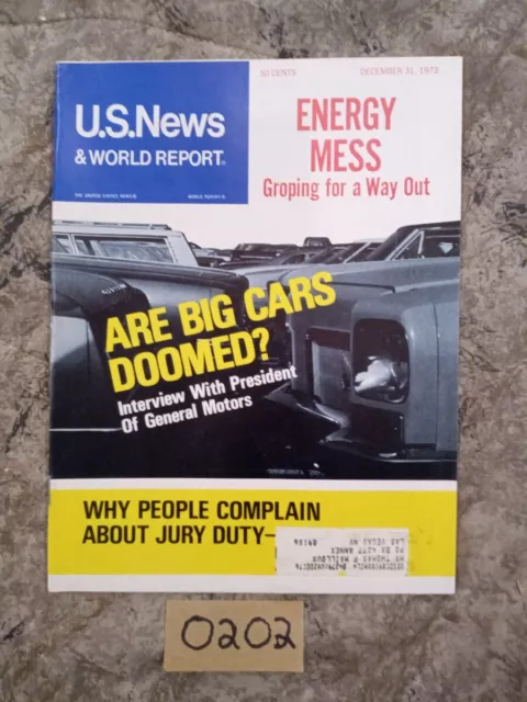 U.S. News & World Report Magazine / December 31 1973 / Are Big Cars Doomed ?