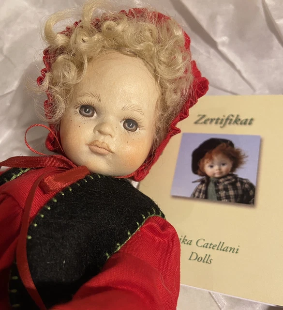Erika Catellani Wood Doll 6 inch Little Red Riding Hood