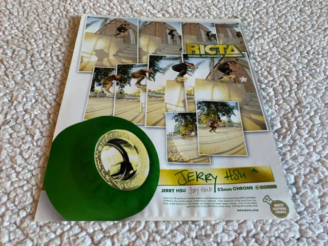 Psk30 Skateboarding Picture/Advert 11X8" Ricta Wheel Dynamics - Jerry Hsu