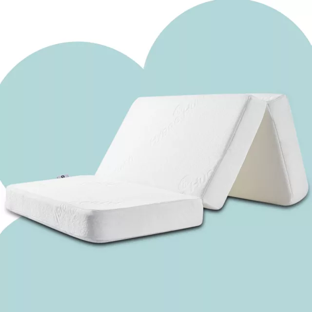 Hygge Hush Tri-fold Memory Foam Mattress Topper-3” Ventilated Crib Mattress Pad
