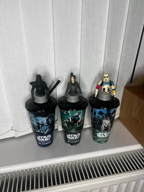 RARE Star Wars Rogue One Cinema Cup Toppers Death Trooper Jyn Erso Desert Storm