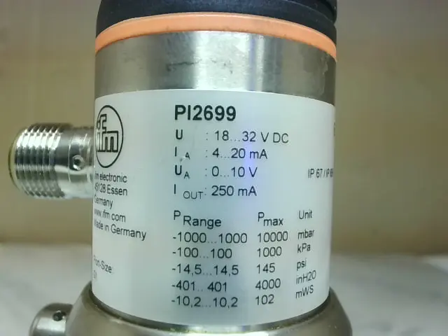 IFM PI2699 Pression Capteur W/Affichage LED PI 1 1BREA01 MFRKG / US - Neuf No