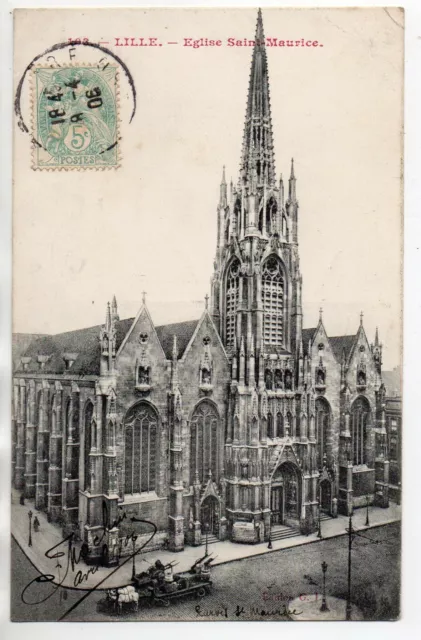 LILLE - Nord - CPA 59 - l' église Saint Maurice