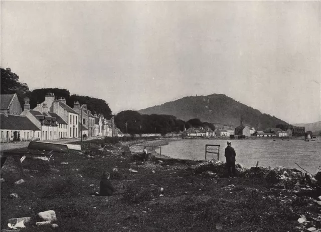 INVERARAY. The town, and the Hill of Duniquoich. Scotland 1895 old print