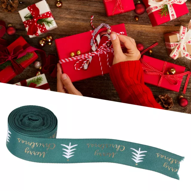 Christmas Ribbon Gift Packaging Wrapping Ribbon Beautiful Pine Tree Pattern