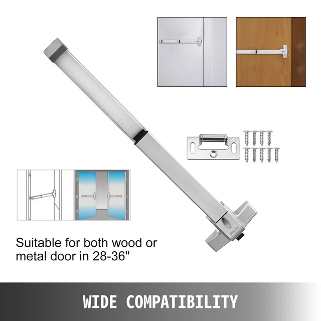 Door Push Bar Exit Panic Device lock Emergency Hardware Latches Commercial Grade 3