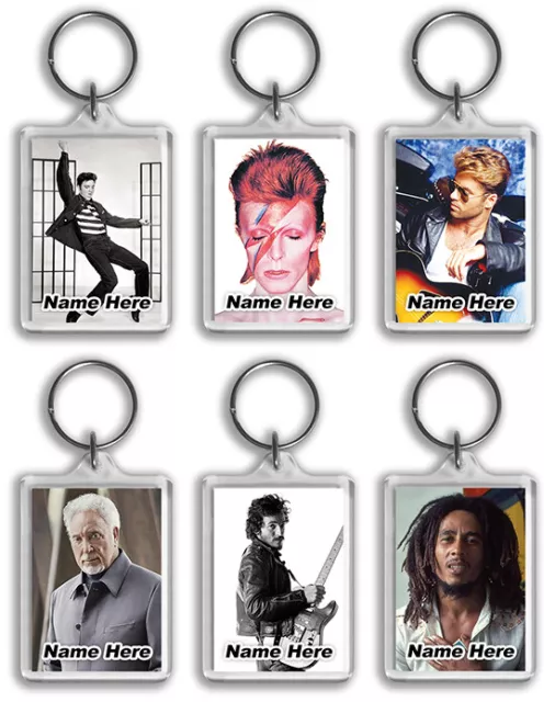 Music / Musician Personalised Keyring - Elvis Presley, Tom Jones & More - Gift