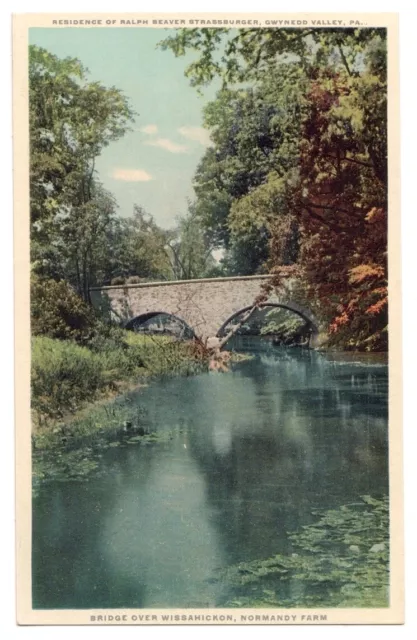 Philadelphia Penn. c1915 Gwynedd Valley Bridge, Wissahickon Creek, Normandy Farm