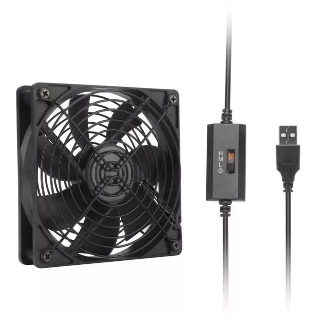 USB PC Ventilator lüfter 120mm Leise PC Gehäuselüfter Einstellbare Fan 5V lüfter