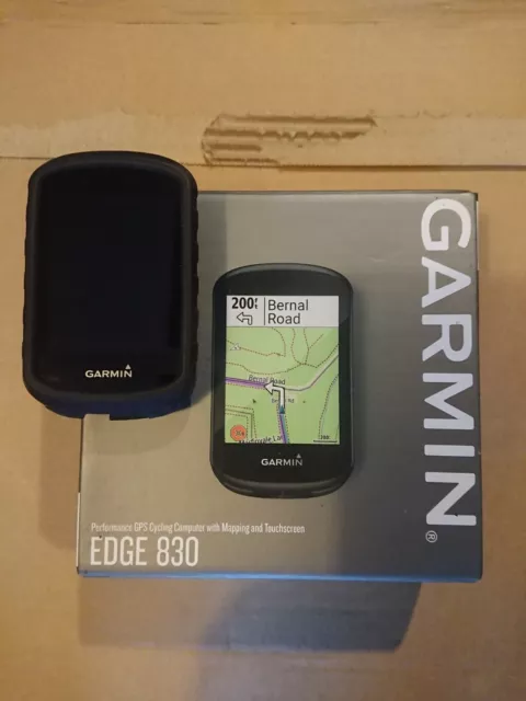 Garmin Edge 830 GPS Cycling Computer, Original Out Front Mount, Cable and Box