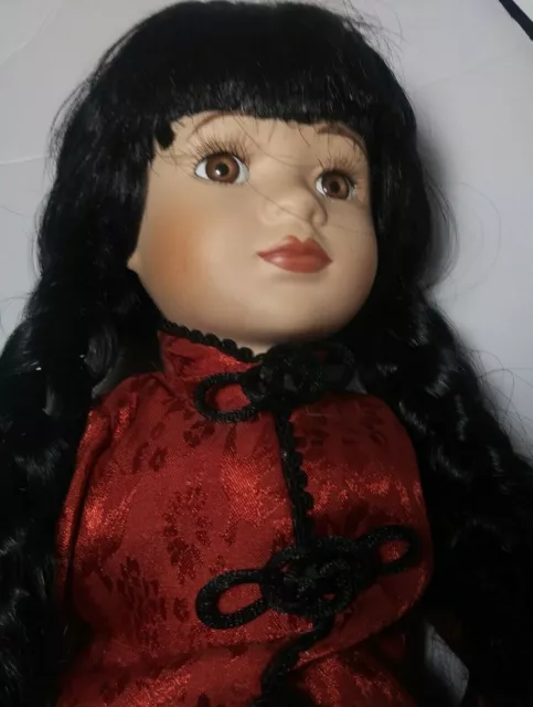 Vintage Asian Porcelain Doll 18”Gift Treasures Limited Edition made in Taiwan