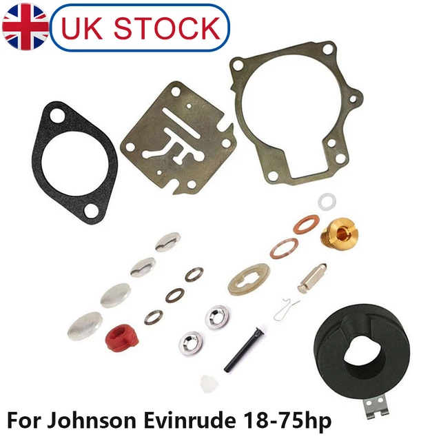 thumbnail image 2 of 2x Carburetor Rebuild Repair Kit For Johnson Evinrude Outboard – 35hp, 40hp, 45hp, 48hp, 50hp 2 of 5