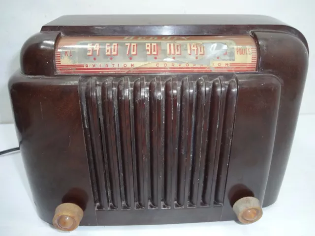 Vintage Tube Radio Bendix Aviation 0526A Brown Bakelite AM Vintage Tube Radio Bendix Aviation 0526A Brown Bakelite AM