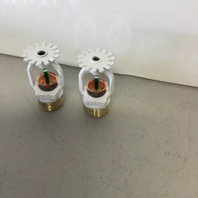 Lot of 2 Tyco TY323 1/2" White Pendent Fire Sprinkler Head 200F K5.6 QR
