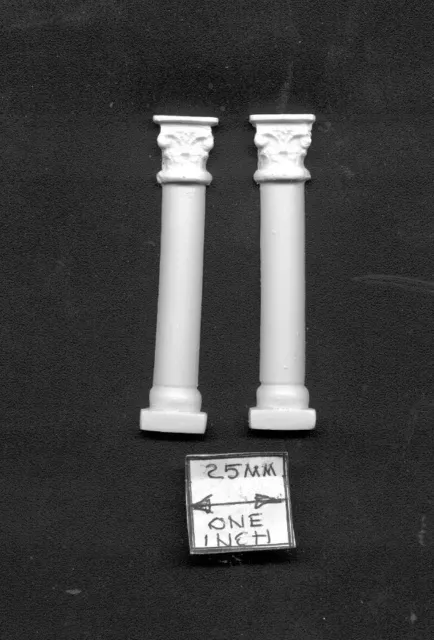 Half Scale - Half Round Column Set UMCO6 polyresin dollhouse miniature 1/24scale