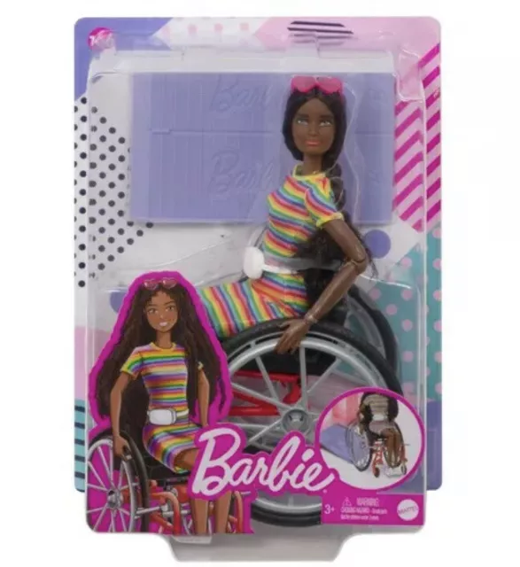 BARBIE DOLL WHEELCHAIR with ramp Black fashion doll mattel
