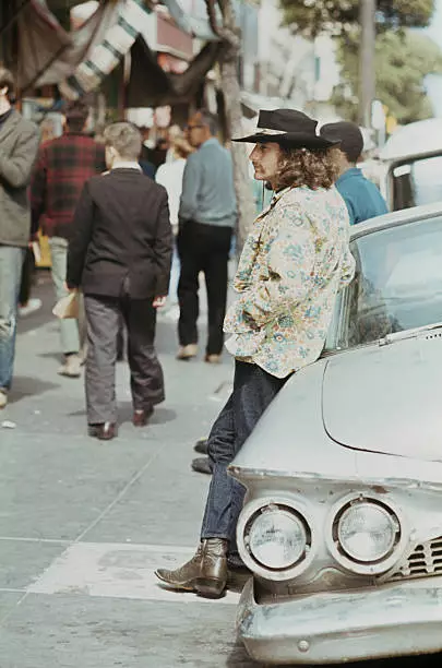 Street Scene In Haight-Ashbury, San Francisco 1967 OLD PHOTO