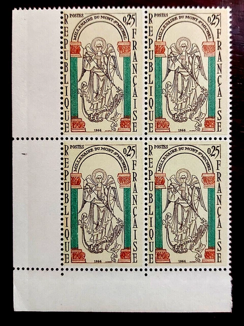 France bloc de 4 timbres 1966 neuf**  YV N° 1482 Mont St Michel