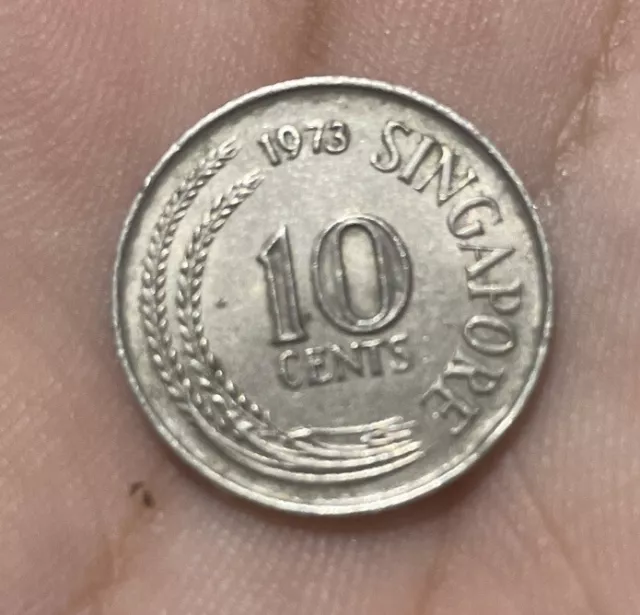 1973 Singapore 10 Cent Coin