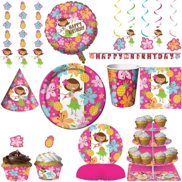 Hula Fille Hawaii Été Fête Anniversaire D'Enfant Décoration Set Plage