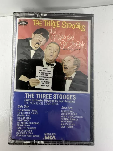 THE THREE STOOGES: THE NONSENSE SONGBOOK (1984) CASSETTE TAPE New Sealed