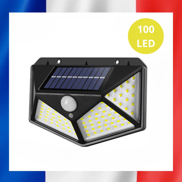 Lampe Solaire Extérieur Jardin 100 Led éclairage Détecteur De Mouvement Lumière