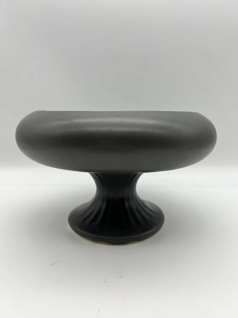 VINTAGE MCCOY FLORALINE Matte Olive Green Pedestal Planter 430 USA