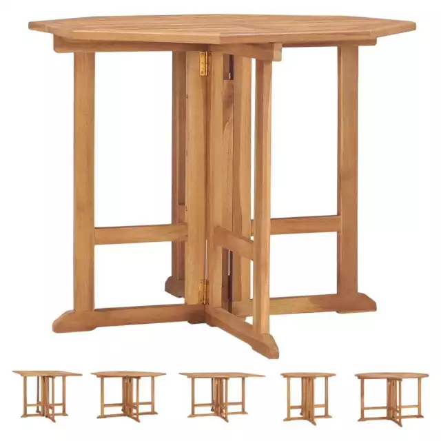 Teck Solide Table à Dîner Pliable de Jardin Extérieur Multi-modèle