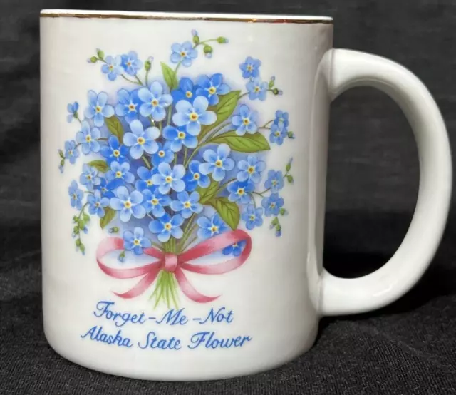 Artic Circle Alaska Coffee Cup Mug FORGET - ME - NOT Alaskan State Flower