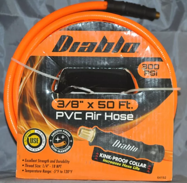 Diablo 3/8" x 50 Ft. PVC Air Hose 64192