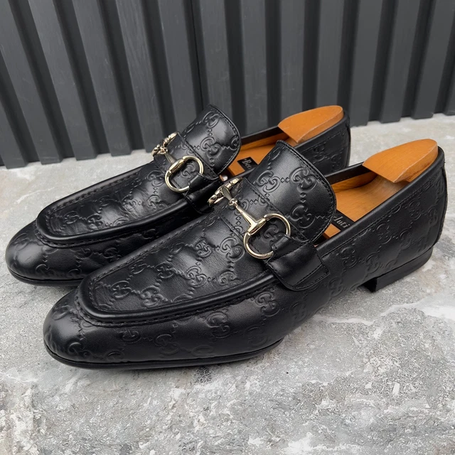 GUCCI TOM FORD Era Loafers GG Monogram Embossed Black  display picture 3