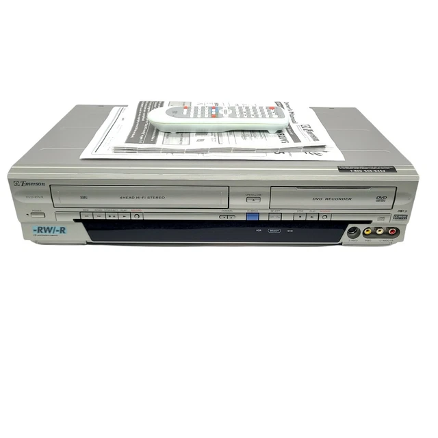 EMERSON EWR20V5 DVD VCR Combo Player Recorder 4 Head HiFi VHS with