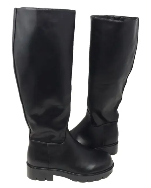 Nine West Women's Verve Zip Black Knee High Boots Size:9 108D
