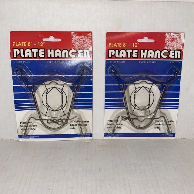 Juego de 2 colgadores de placas vintage de 8""-12"" a prueba de óxido seguridad eterna