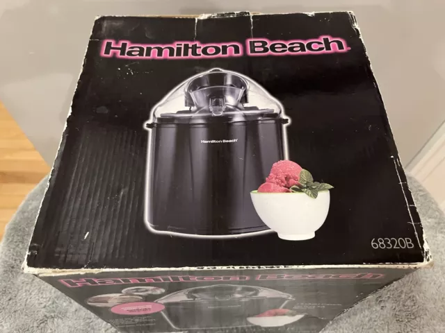 HAMILTON BEACH ELECTRIC ICE CREAM SORBET MAKER 1.5 QTS.MODEL 68320B Opened NEW 2