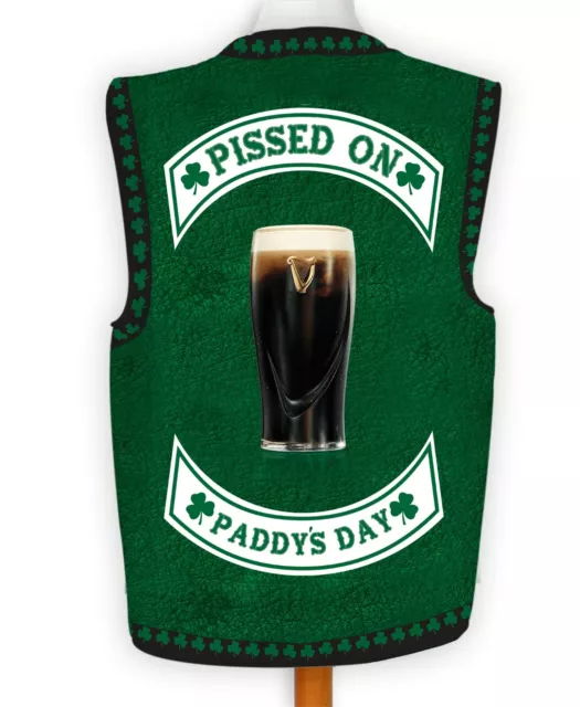 St Patricks Pissed On Paddy's Day Design Fancy Dress Waistcoat