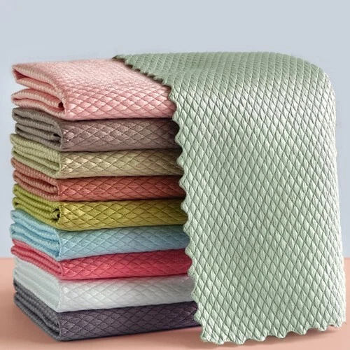 10pcs Reusable Nanoscale Streak-Free Miracle Cleaning Cloths 30cm x 40cm New