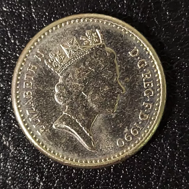 1990 UK 5 Pence Coin Queen Elizabeth II Great Britain England