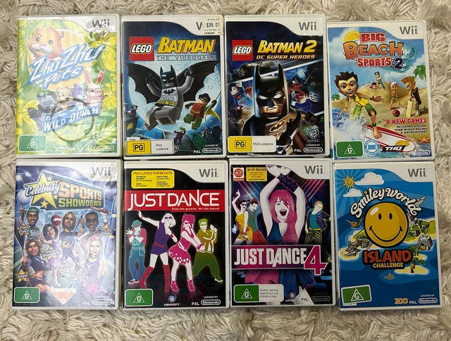 Nintendo Wii Bulk Lot Bundle Mixed Kids Games X8 Pal Complete