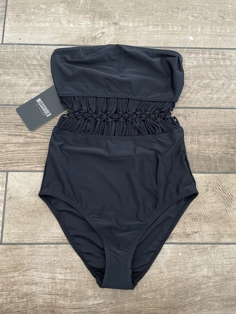Costume Da Bagno Mal Guidato Nuovo Con Etichette Taglia 8 Grossi All'uncinetto Vita Senza Spalline
