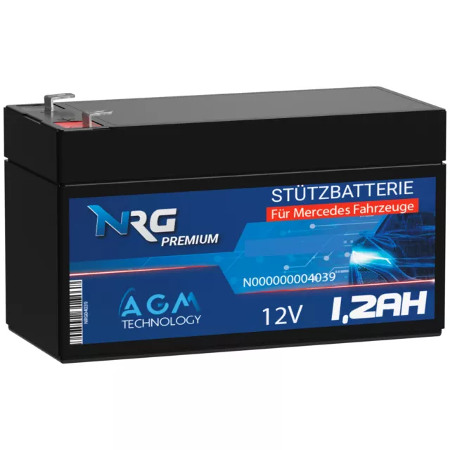 NRG Stützbatterie 12V 1,2Ah N000000004039 Mercedes Backup Batterie LR024953